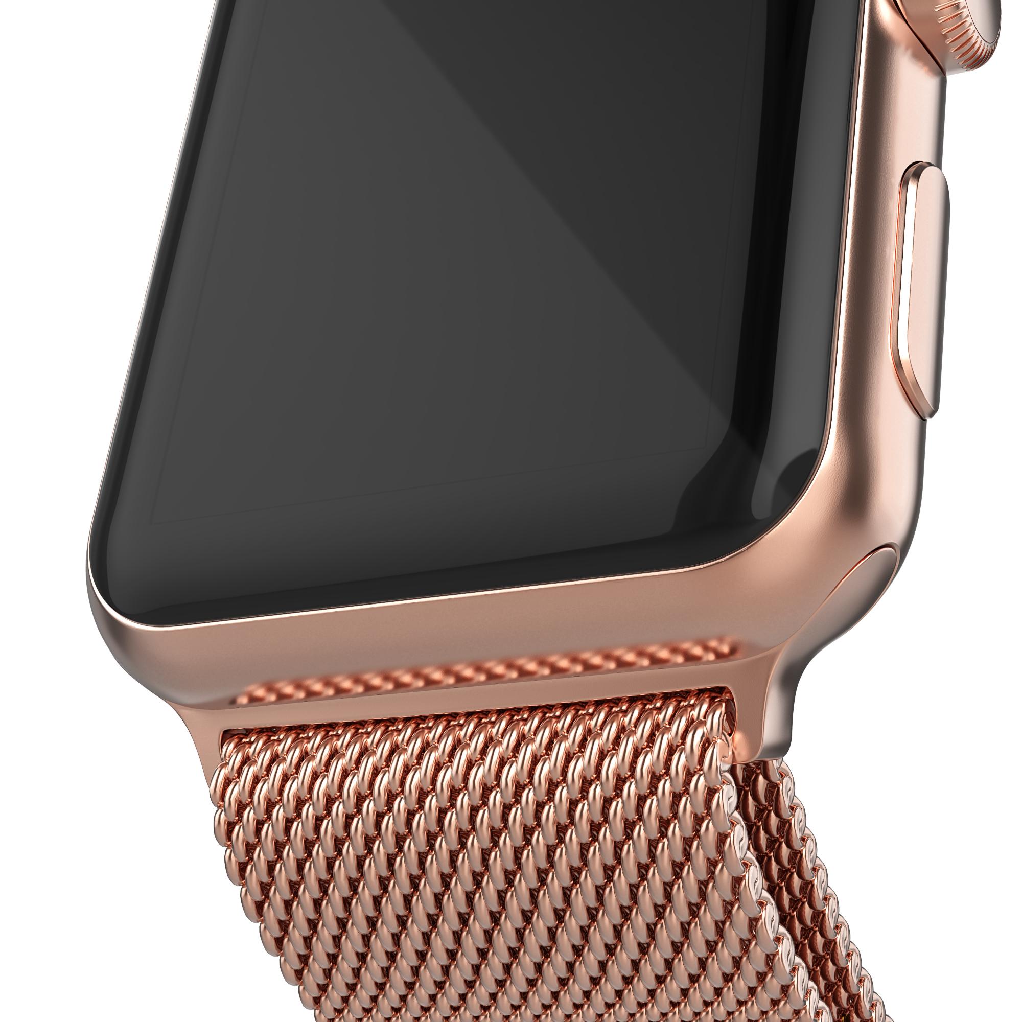 Apple Watch 41mm Series 7 Armband Milanese Loop, roséguld