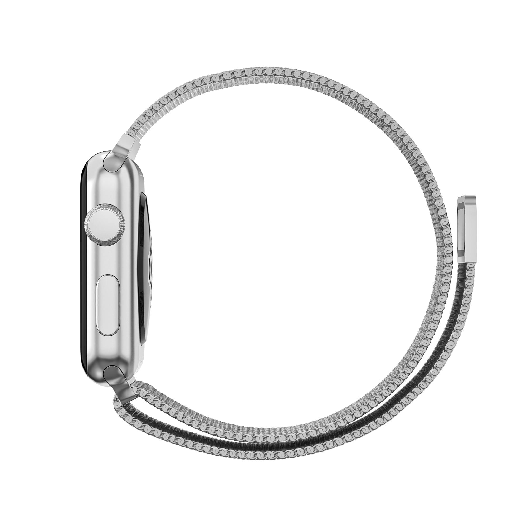 Apple Watch 44mm Armband Milanese Loop, silver