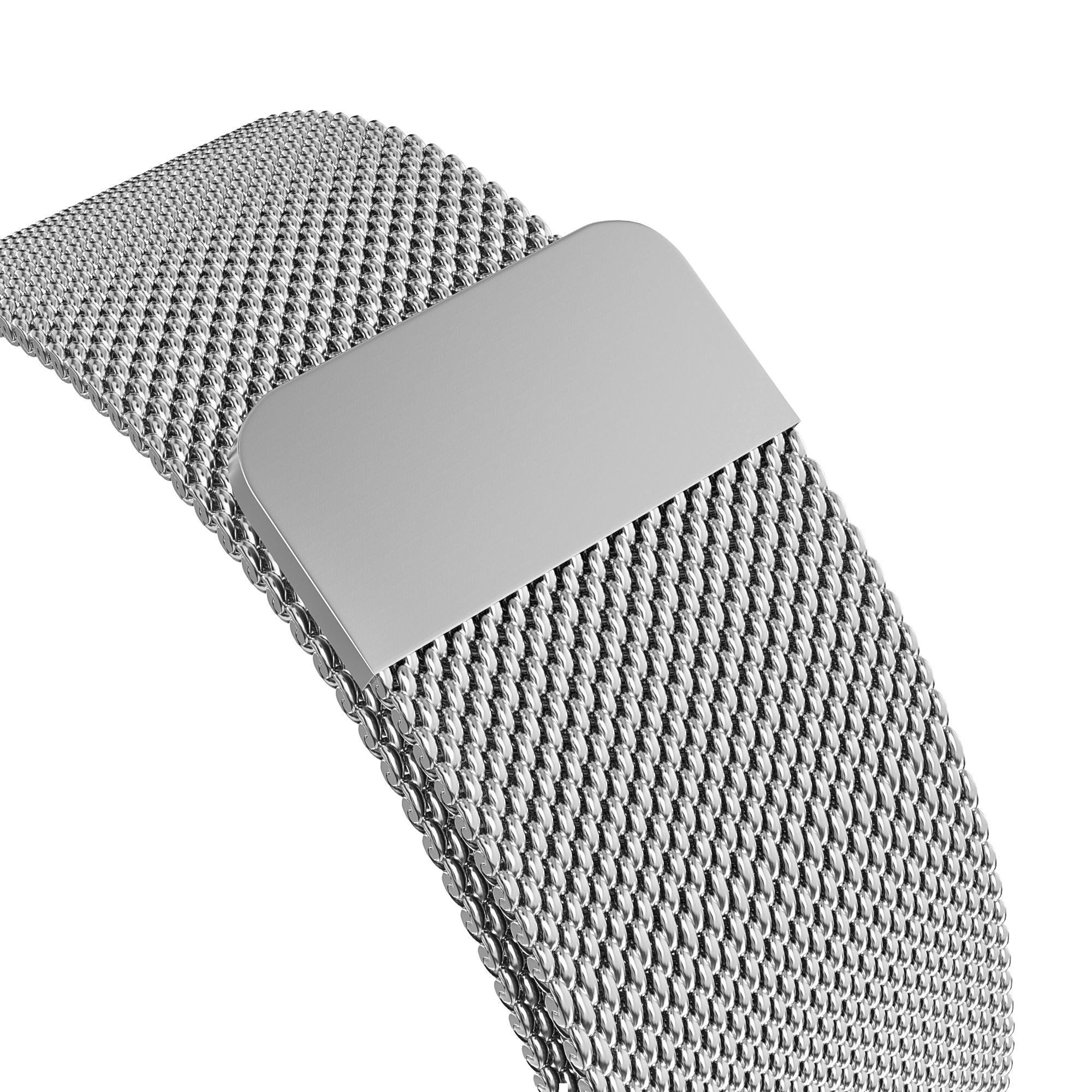 Apple Watch 44mm Armband Milanese Loop, silver