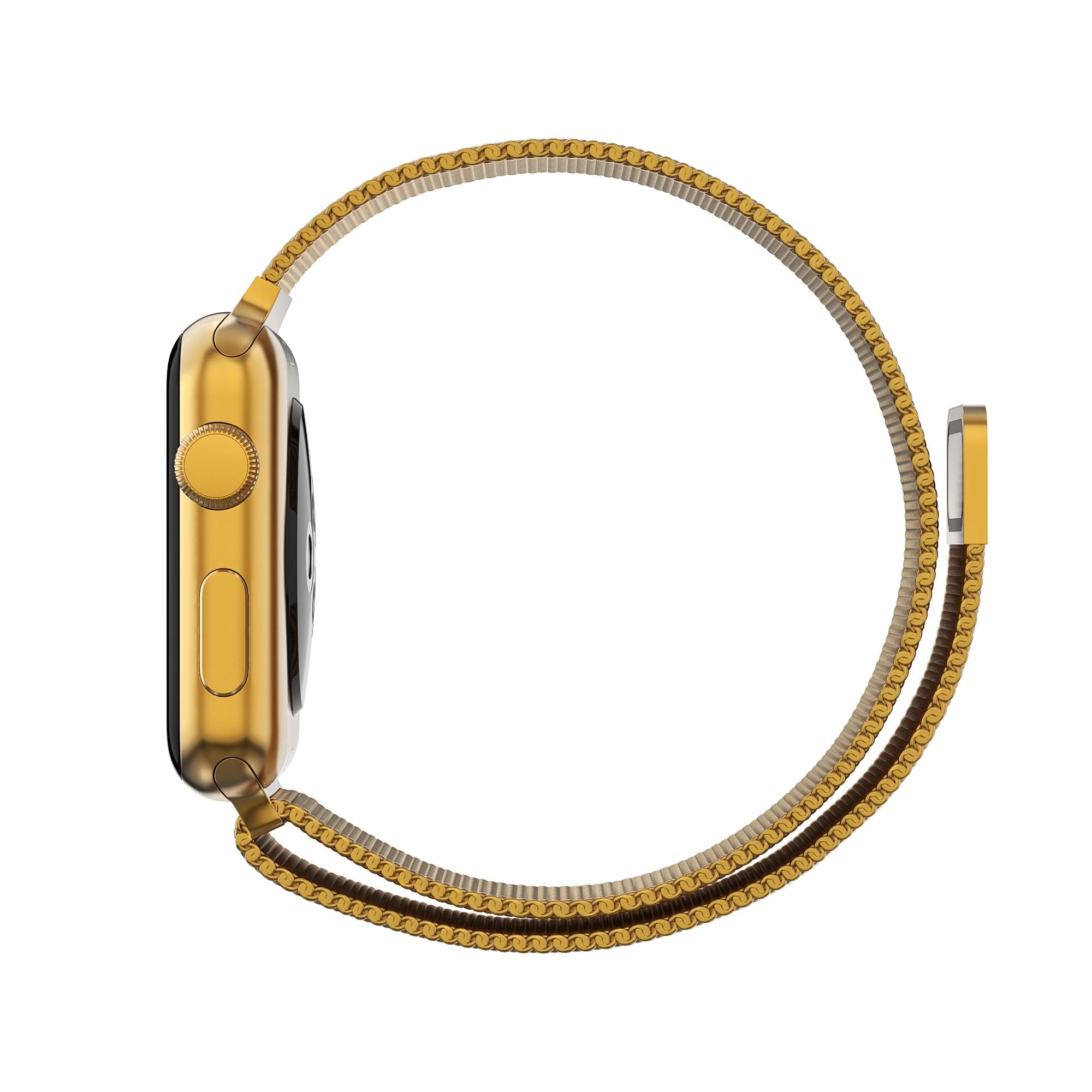 Apple Watch 45mm Series 8 Armband Milanese Loop, guld