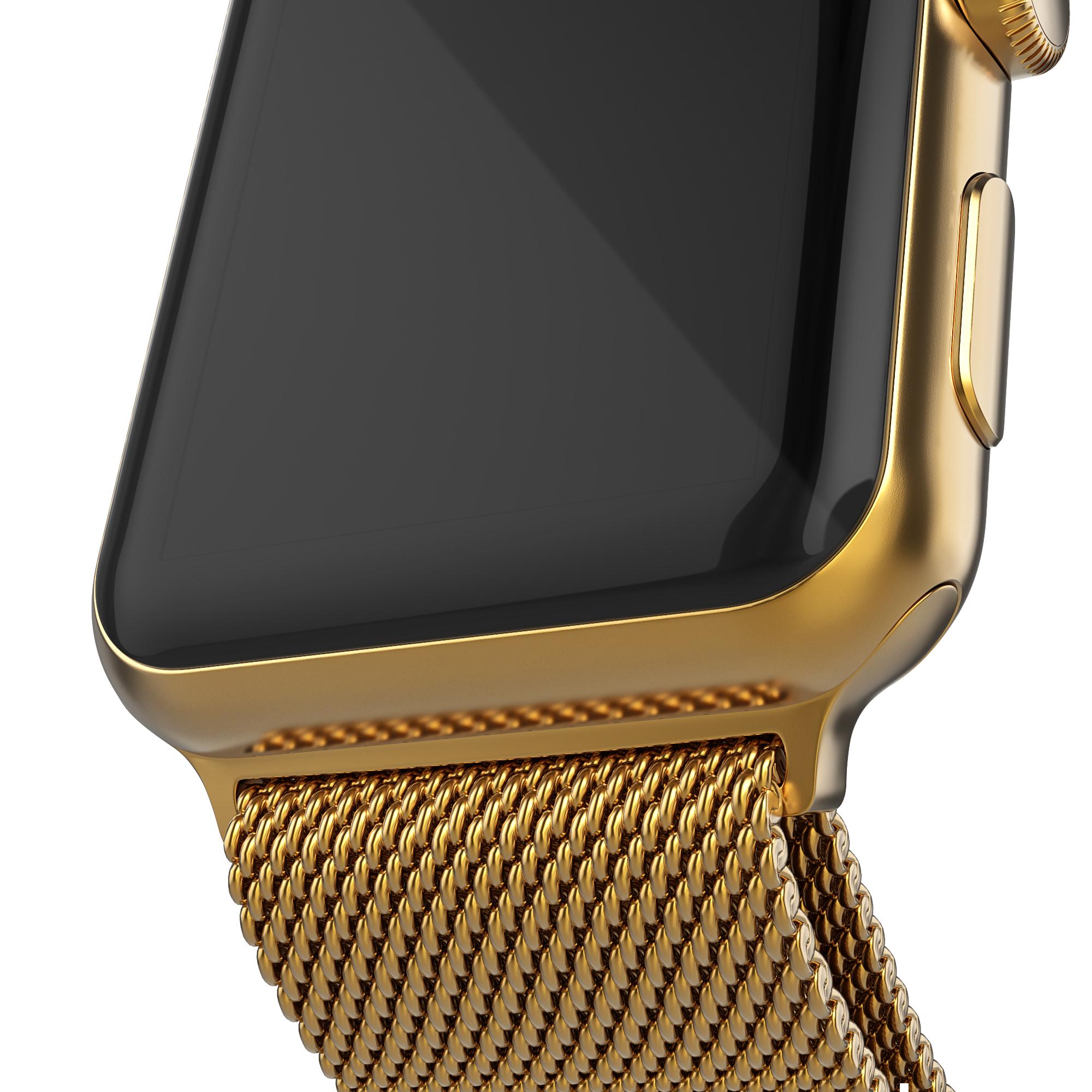 Apple Watch 45mm Series 8 Armband Milanese Loop, guld