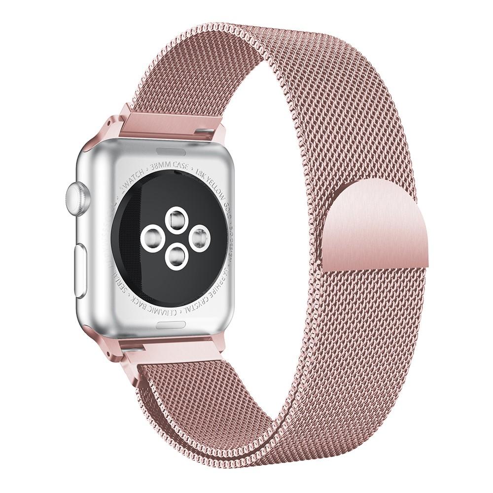 Apple Watch Ultra 49mm Armband Milanese Loop, rosa guld