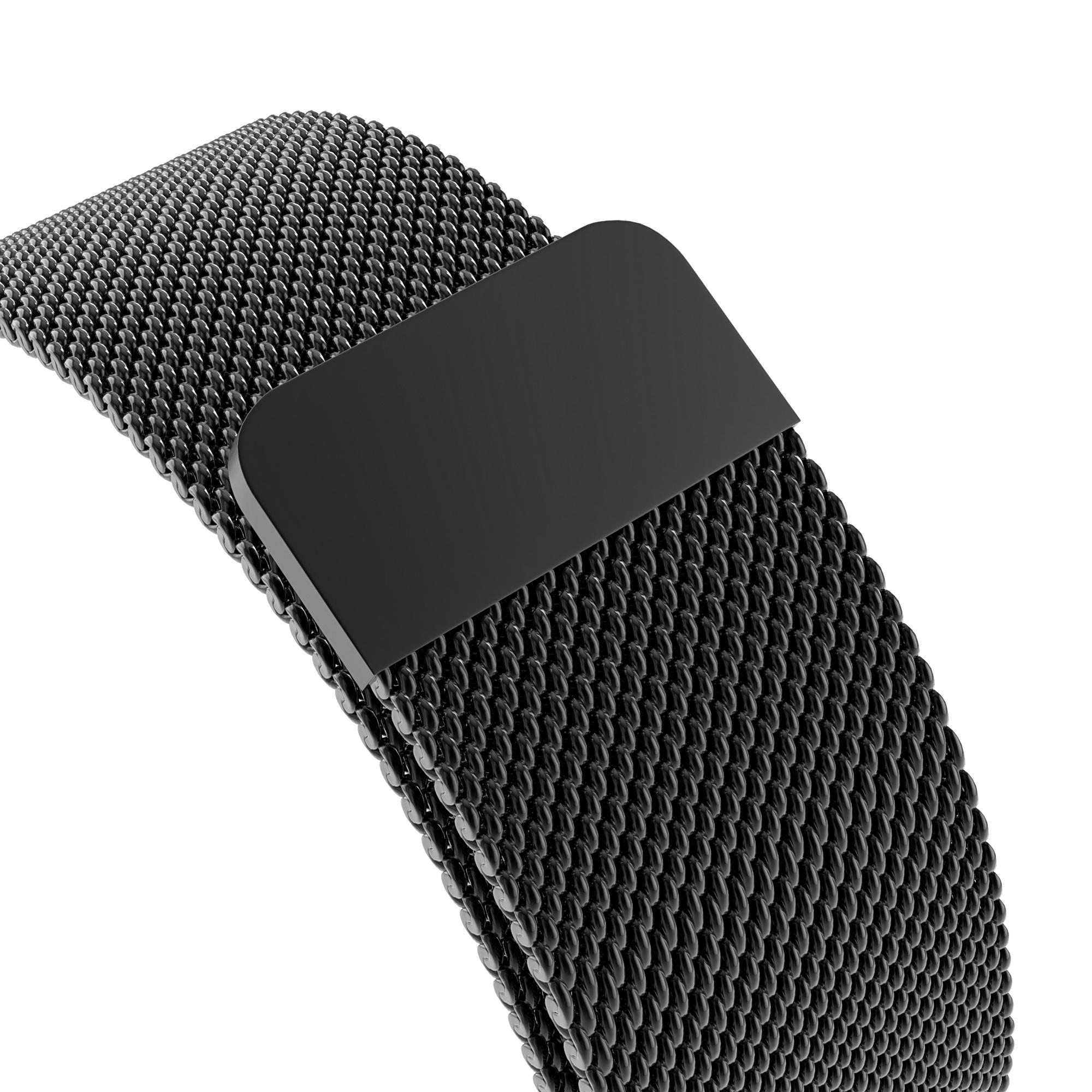 Apple Watch 45mm Series 8 Armband Milanese Loop, svart