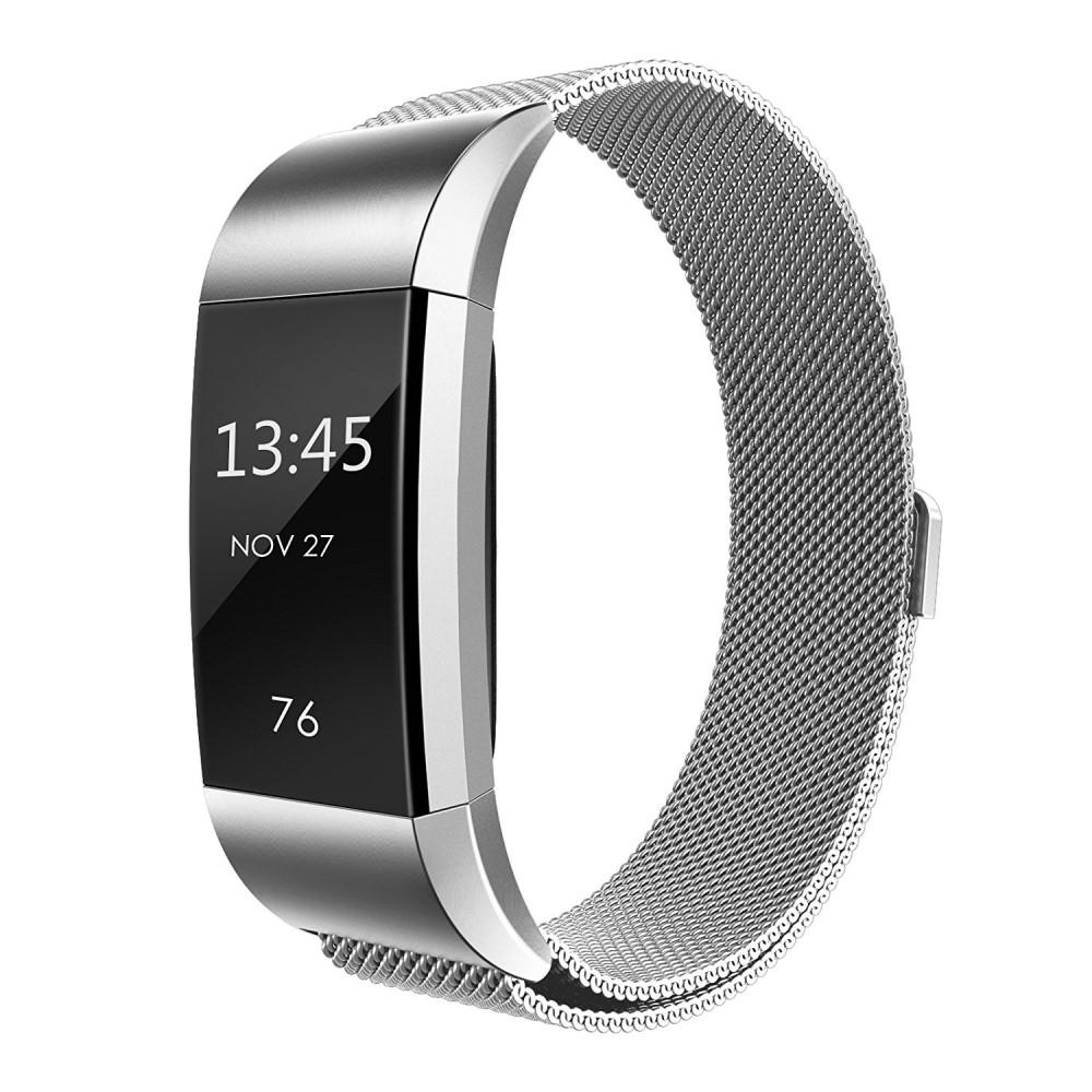 Fitbit Charge 2 Armband Milanese Loop, silver