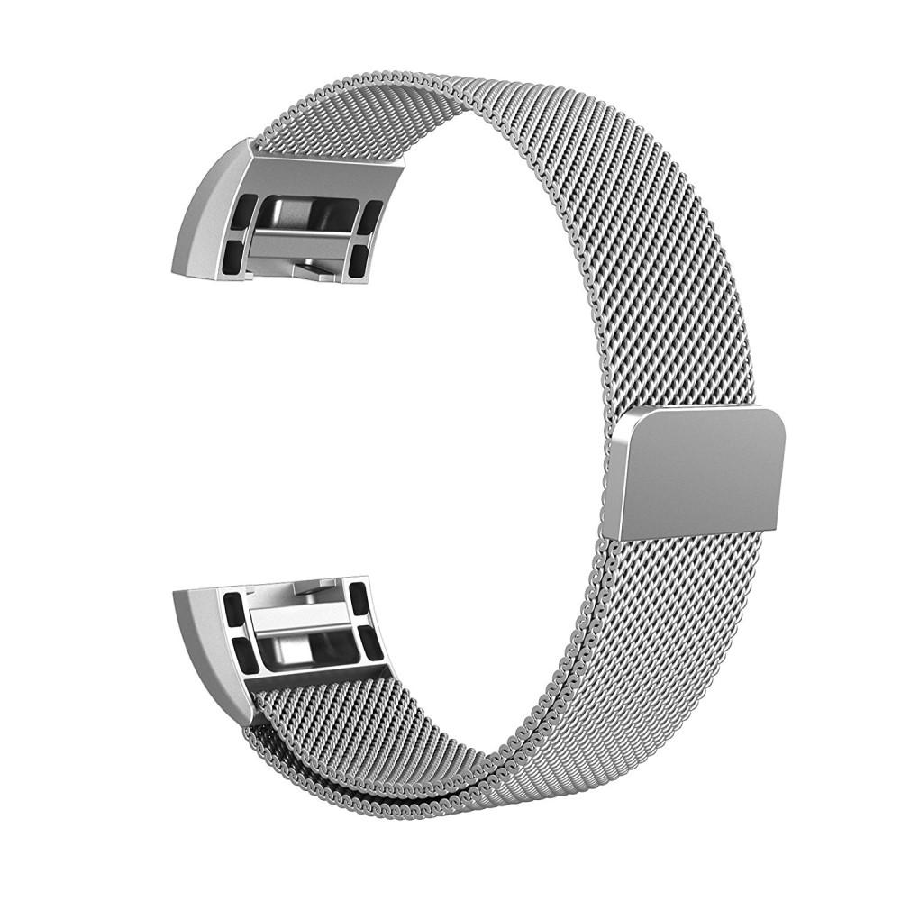 Fitbit Charge 2 Armband Milanese Loop, silver