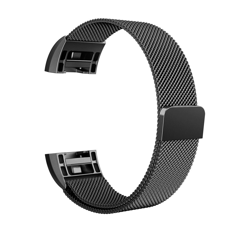 Fitbit Charge 2 Armband Milanese Loop, Svart