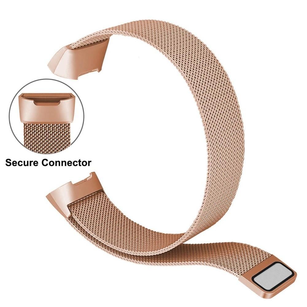 Fitbit Charge 3/4 Armband Milanese Loop, roséguld