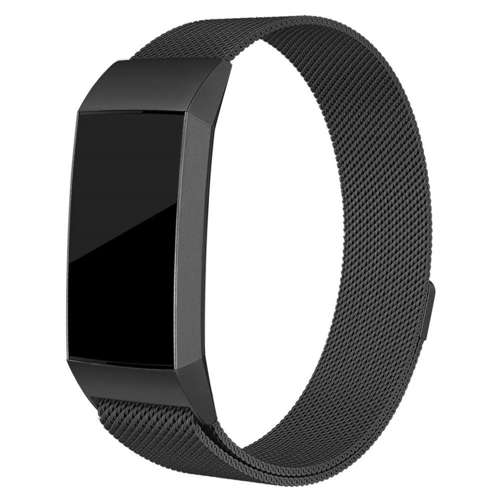 Fitbit Charge 3/4 Armband Milanese Loop, svart