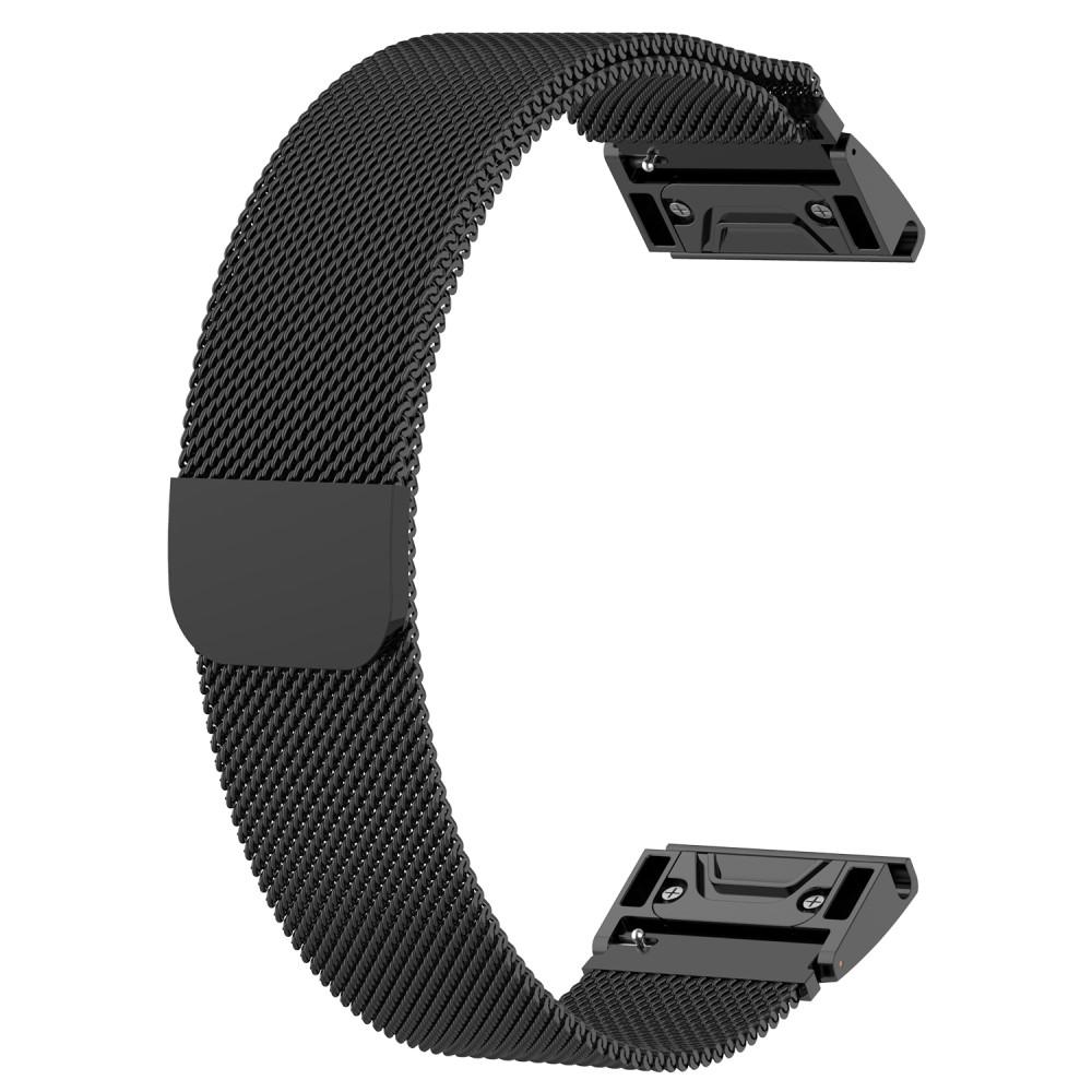 Garmin Fenix 5X/5X Plus Armband Milanese Loop, svart