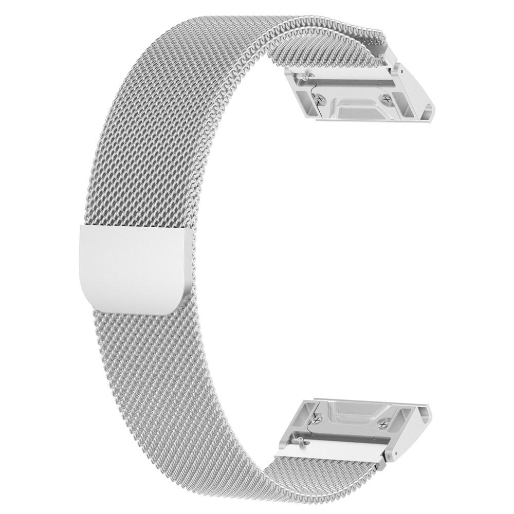 Garmin Fenix 5/5 Plus Armband Milanese Loop, silver