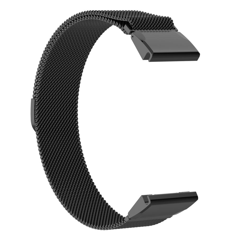 Garmin Fenix 5S/5S Plus Armband Milanese Loop, svart