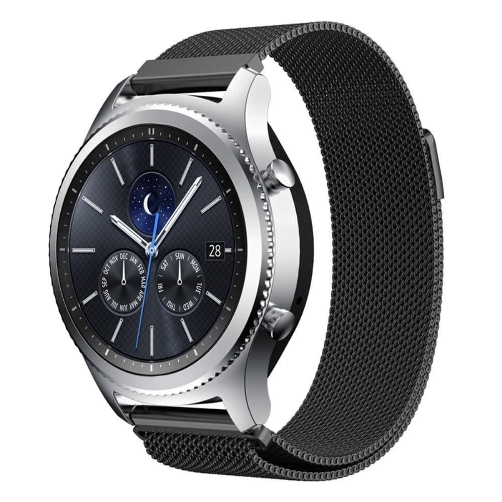 Gear S3 Frontier/S3 Classic Armband Milanese Loop, svart