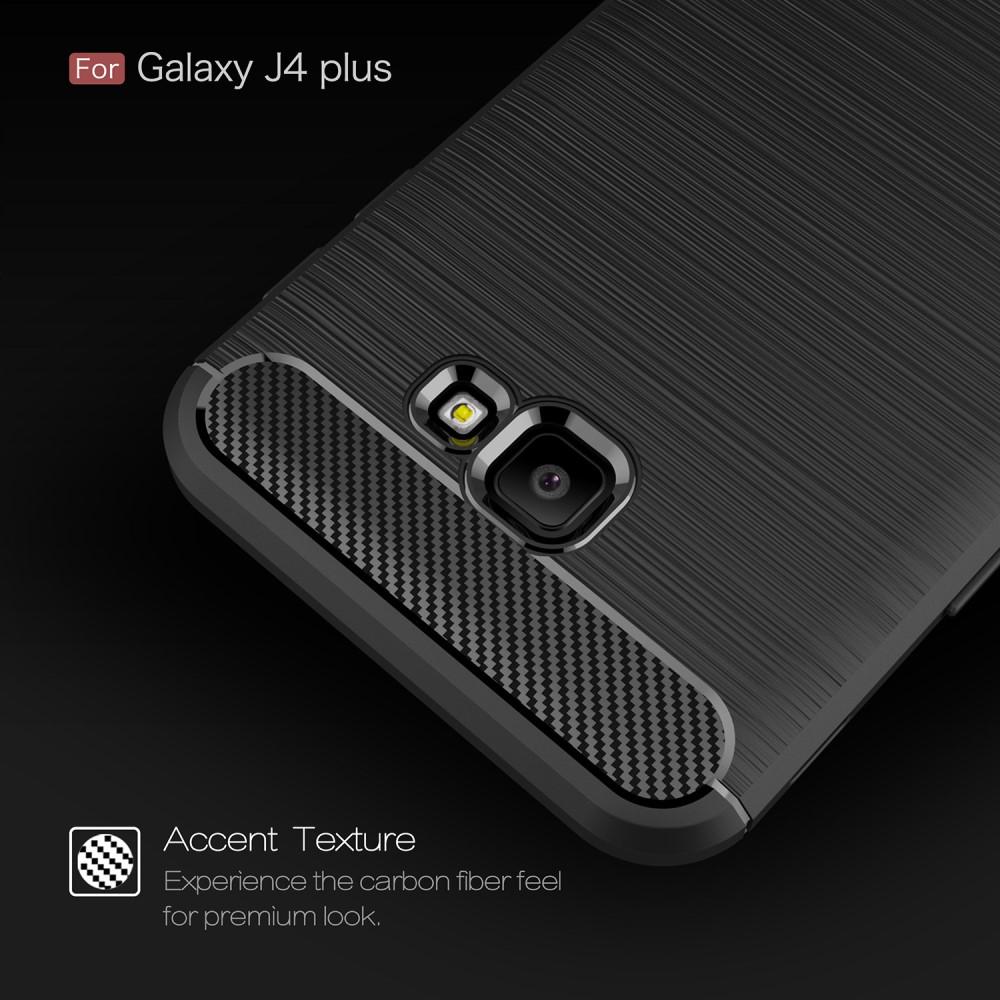 Samsung Galaxy J4 Plus 2018 TPU-skal Brushed, Svart