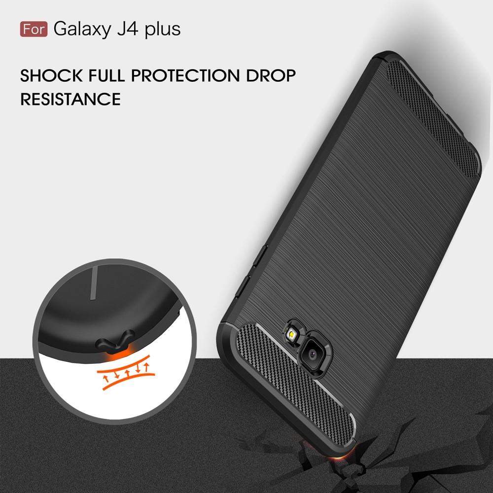 Samsung Galaxy J4 Plus 2018 TPU-skal Brushed, Svart