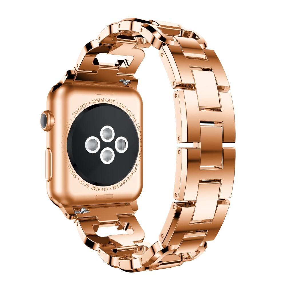 Apple Watch 44mm Lyxigt armband med glittrande stenar, roséguld