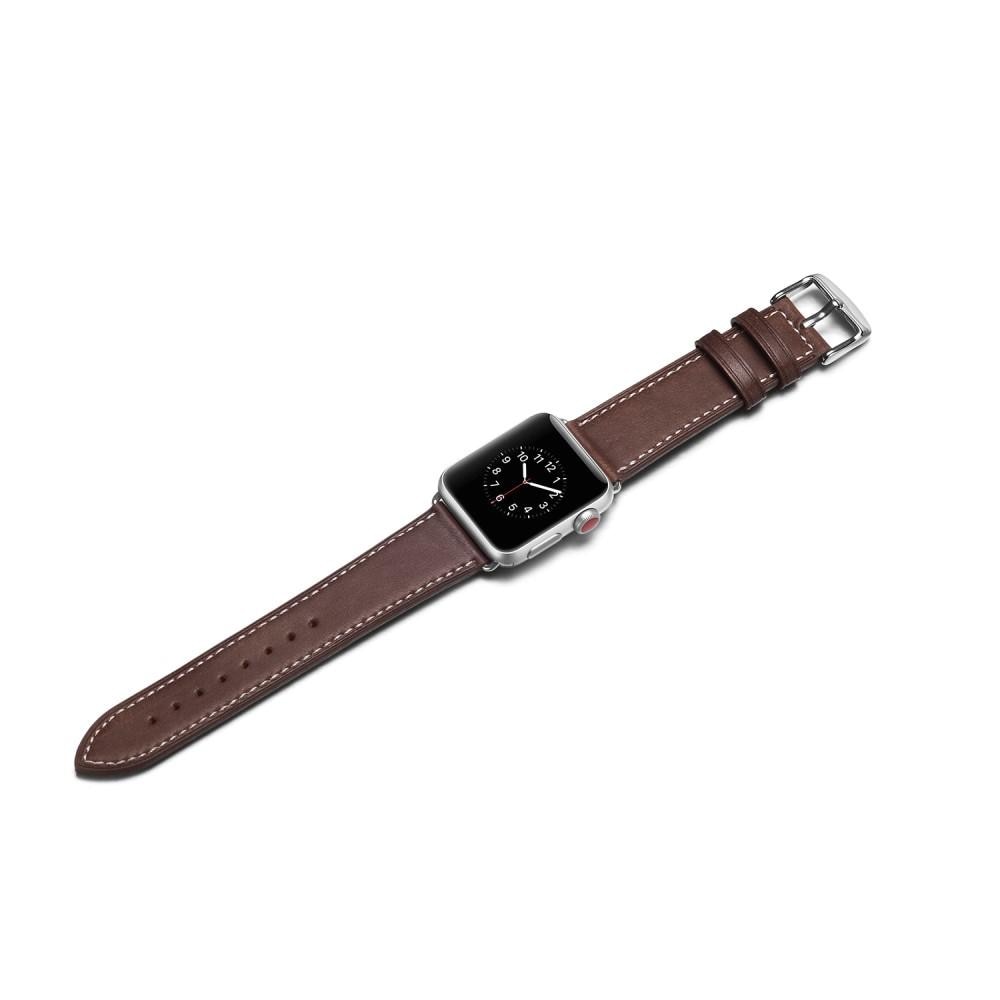 Apple Watch Ultra 2 49mm Armband i äkta läder, brun