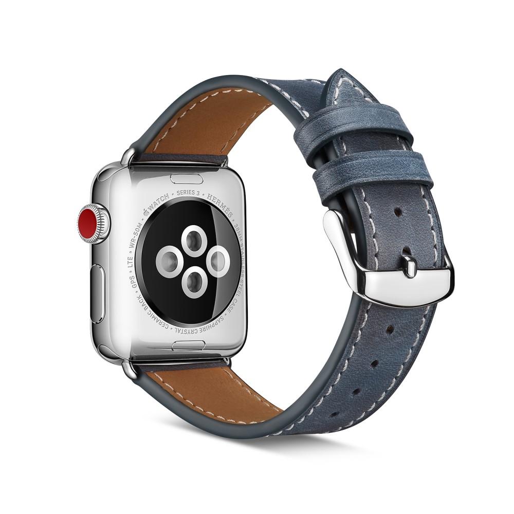 Apple Watch Ultra 2 49mm Armband i äkta läder, blå