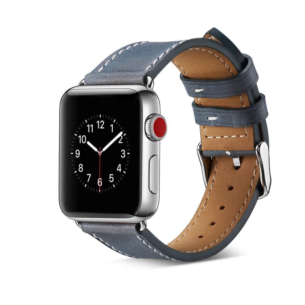 Apple Watch Ultra 49mm Armband i äkta läder, blå