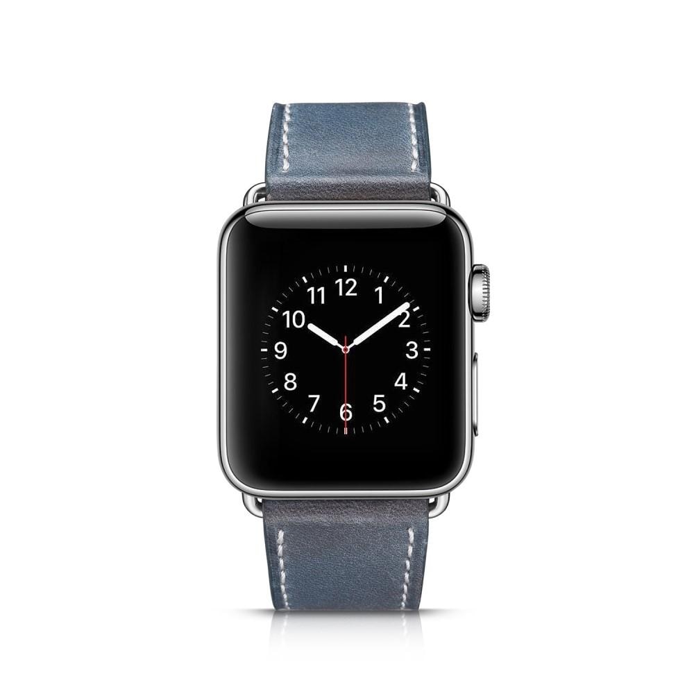 Apple Watch Ultra 49mm Armband i äkta läder, blå
