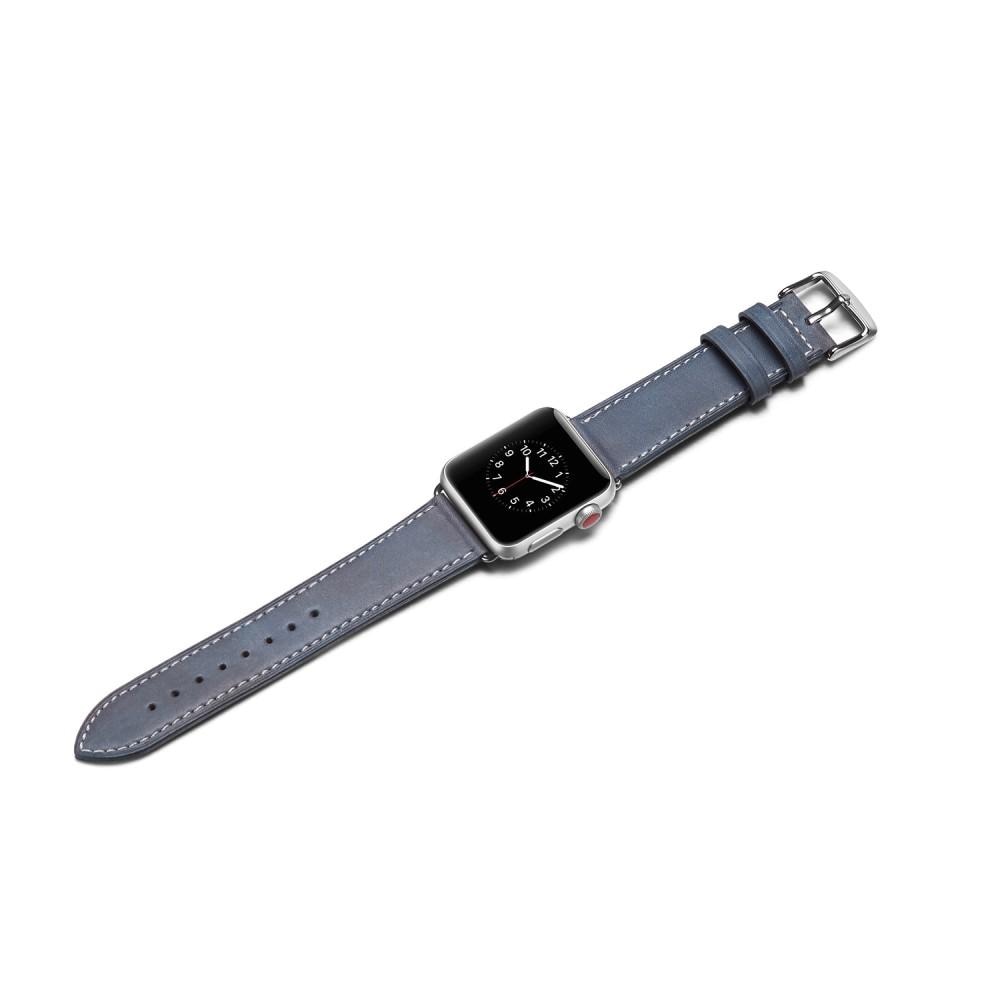 Apple Watch 41mm Series 8 Armband i äkta läder, blå