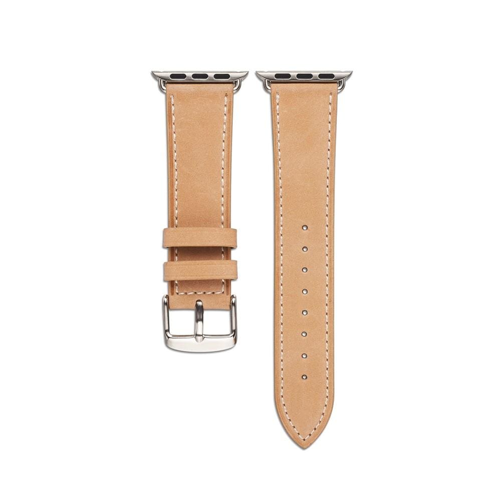 Apple Watch Series 8 45mm Armband i äkta läder, Beige
