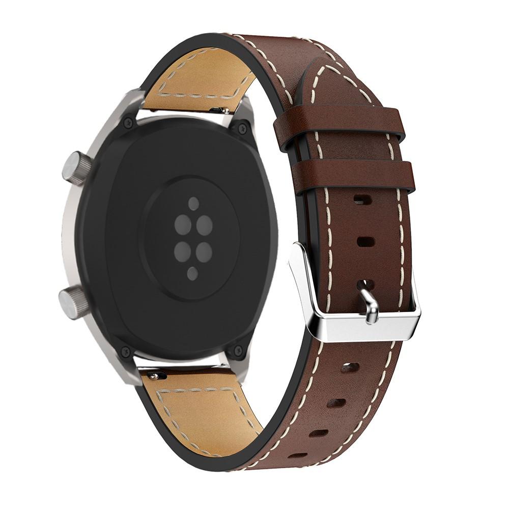 Huawei Watch GT/GT 2 46mm/GT 2e Armband i äkta läder, brun