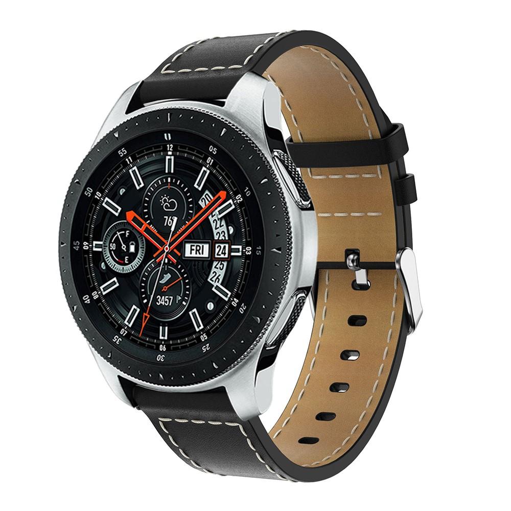 Huawei Watch GT 4 46mm Armband i äkta läder, svart