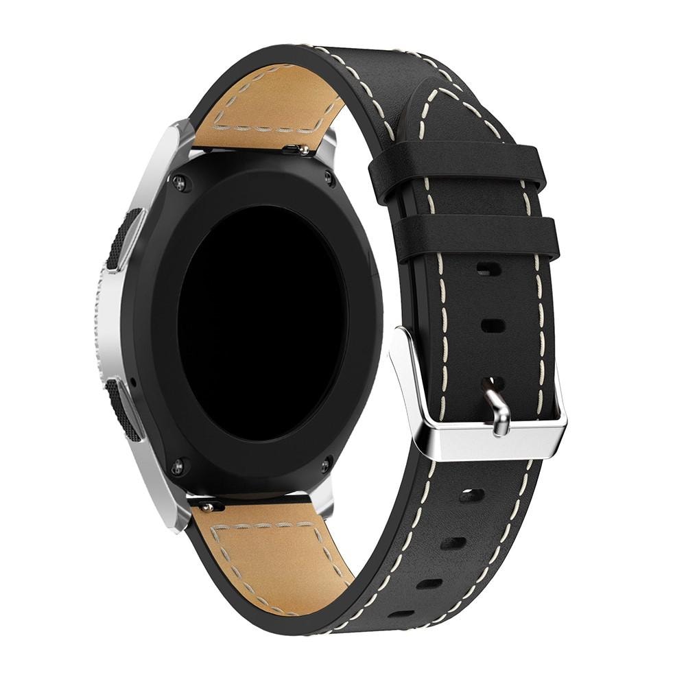 Huawei Watch GT 4 46mm Armband i äkta läder, svart