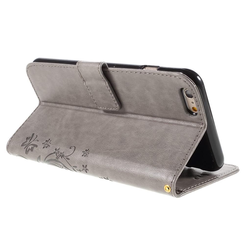 iPhone 6/6S Mobilfodral med fjärilar, Grå