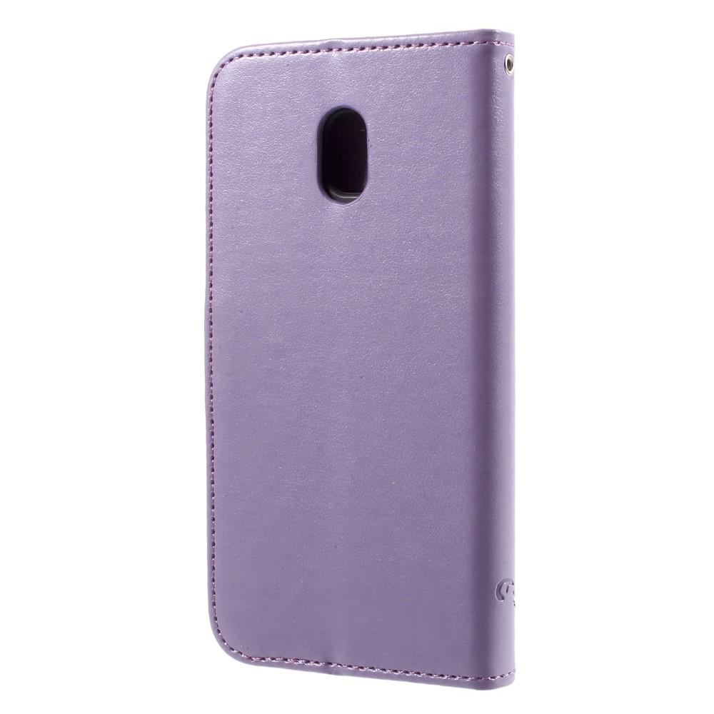 Samsung Galaxy J3 2017 Mobilfodral med fjärilar, Lila