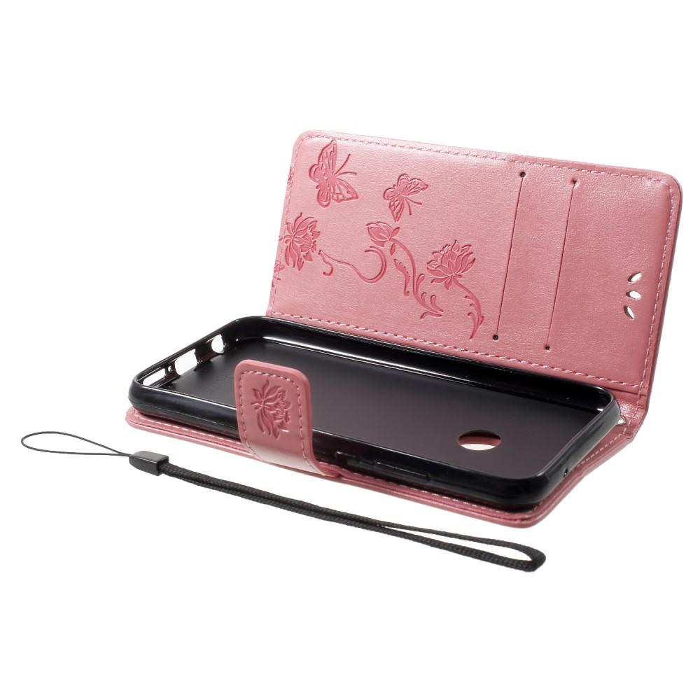 Huawei P20 Lite Mobilfodral med fjärilar, Rosa