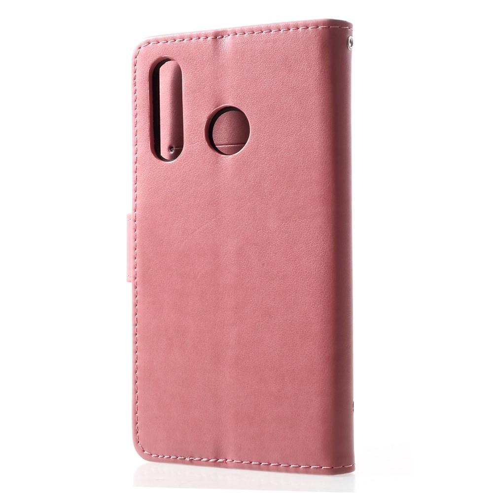 Huawei P30 Lite Mobilfodral med fjärilar, rosa