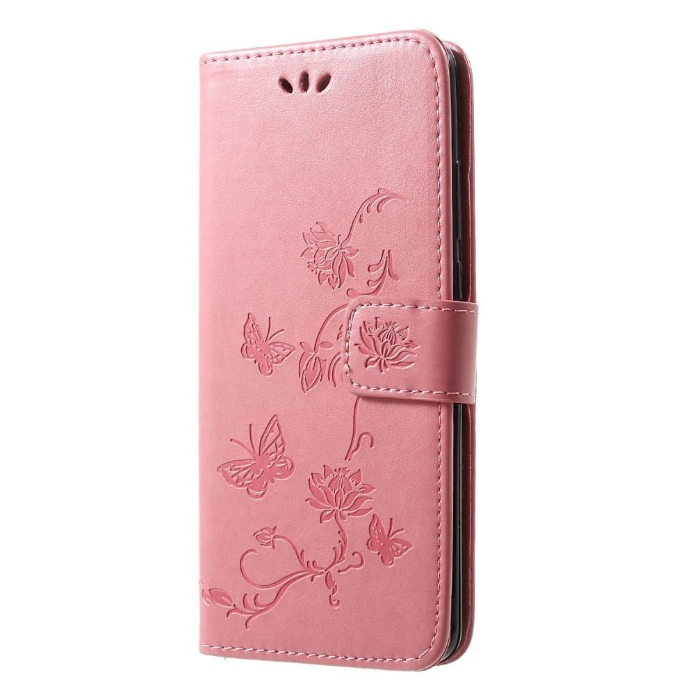 Huawei P30 Pro Mobilfodral med fjärilar, Rosa