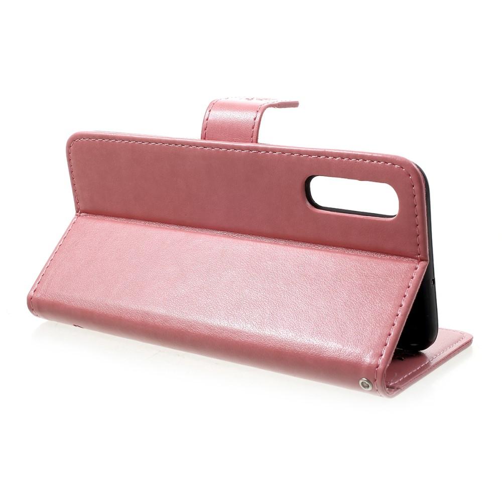 Samsung Galaxy A50 Mobilfodral med fjärilar, Rosa
