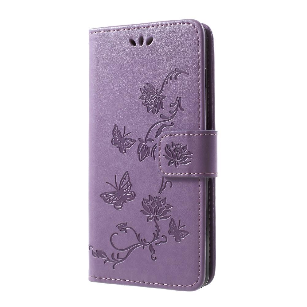 Samsung Galaxy S10 Mobilfodral med fjärilar, lila