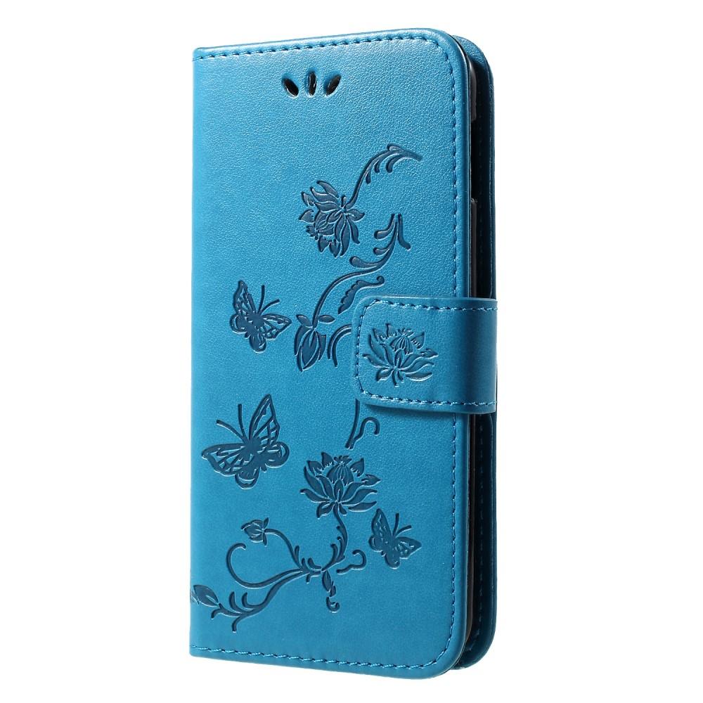 Samsung Galaxy S10e Mobilfodral med fjärilar, blå