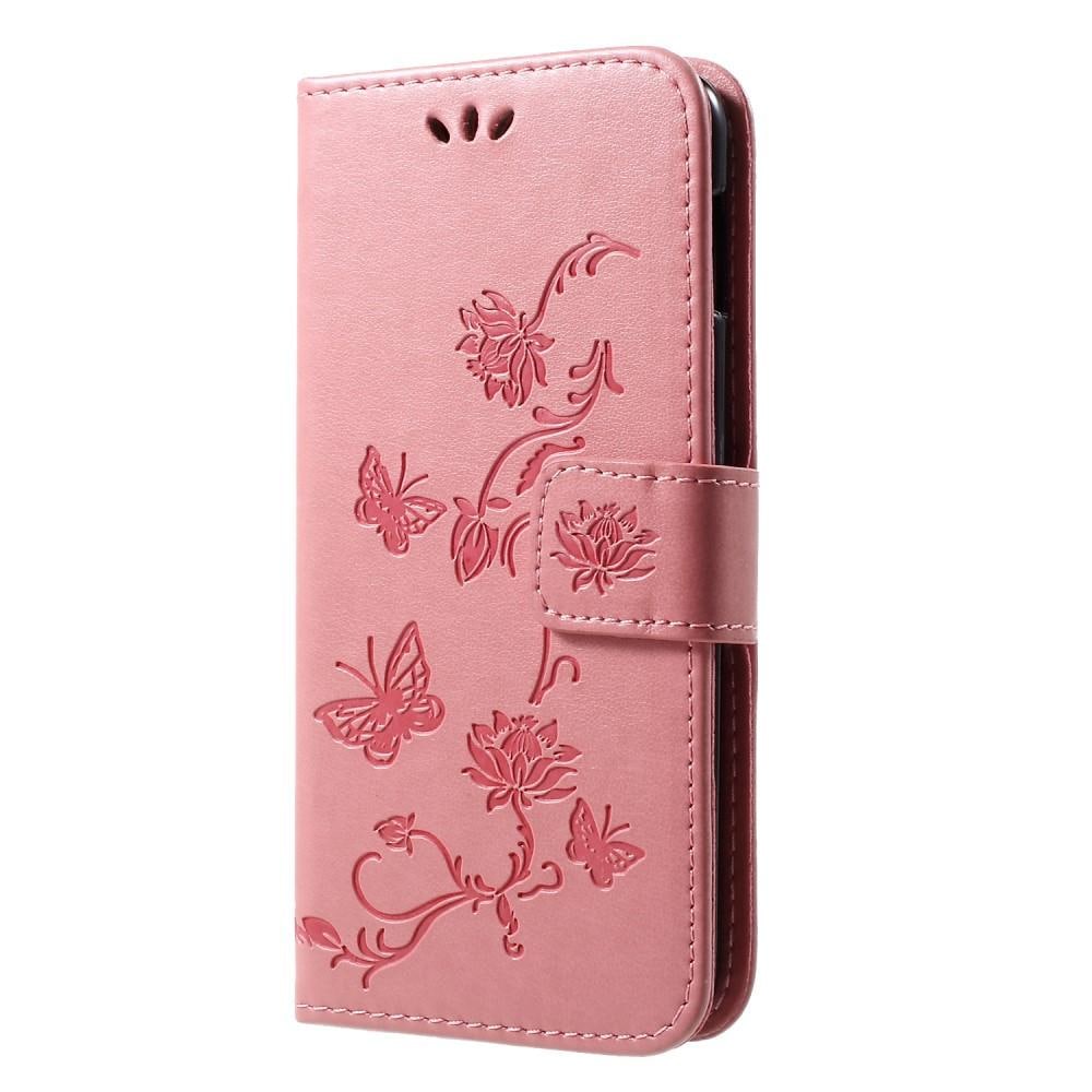 Samsung Galaxy S10e Mobilfodral med fjärilar, Rosa