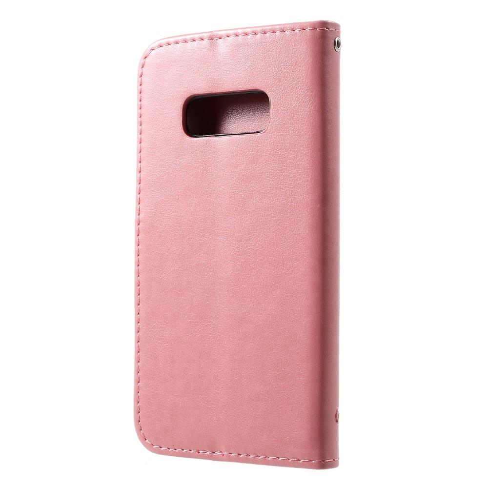 Samsung Galaxy S10e Mobilfodral med fjärilar, rosa