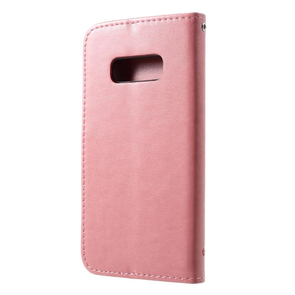 Samsung Galaxy S10e Mobilfodral med fjärilar, Rosa