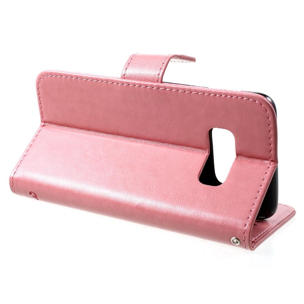 Samsung Galaxy S10e Mobilfodral med fjärilar, Rosa