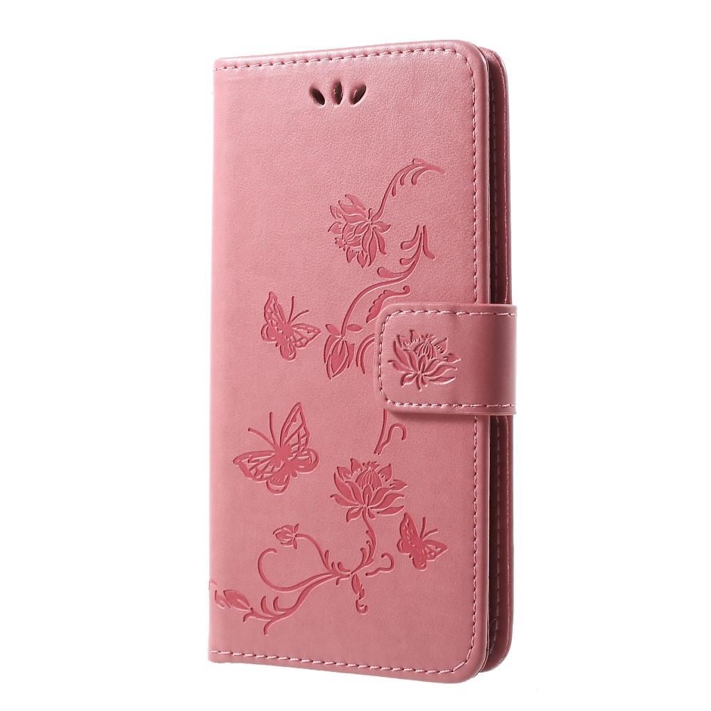 Samsung Galaxy S10 Plus Mobilfodral med fjärilar, rosa