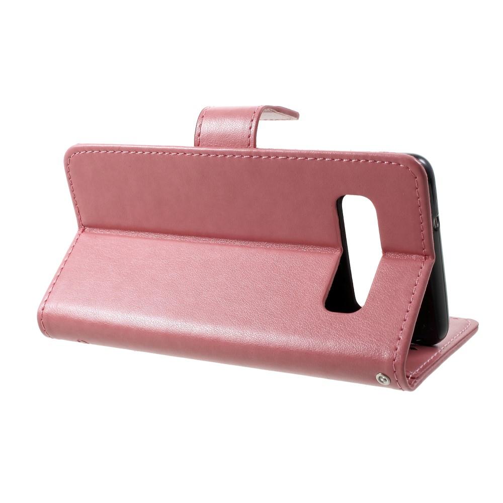 Samsung Galaxy S10 Plus Mobilfodral med fjärilar, Rosa