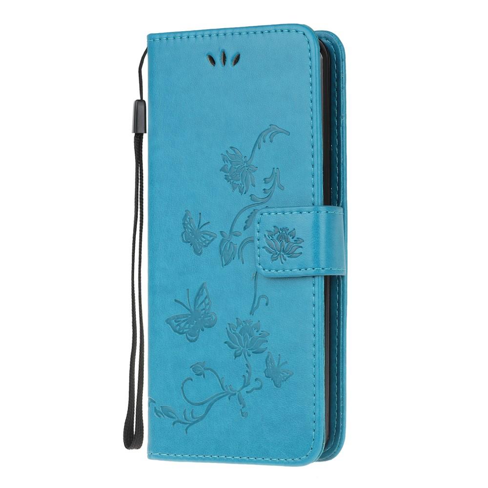 Samsung Galaxy S20 Mobilfodral med fjärilar, blå