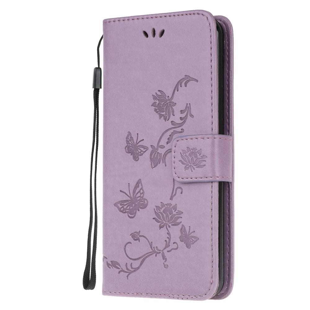 Sony Xperia 5 Mobilfodral med fjärilar, Lila