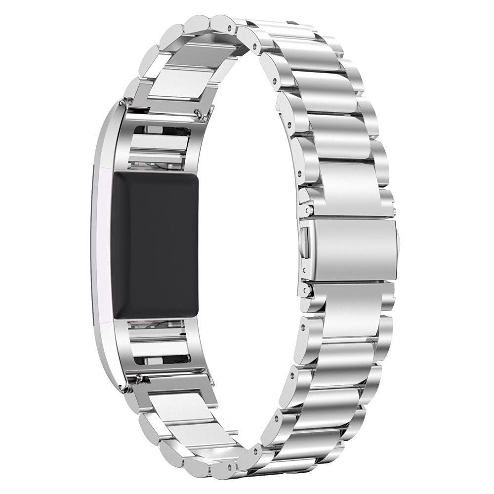 Fitbit Charge 2 Stilrent länkarmband i metall, silver