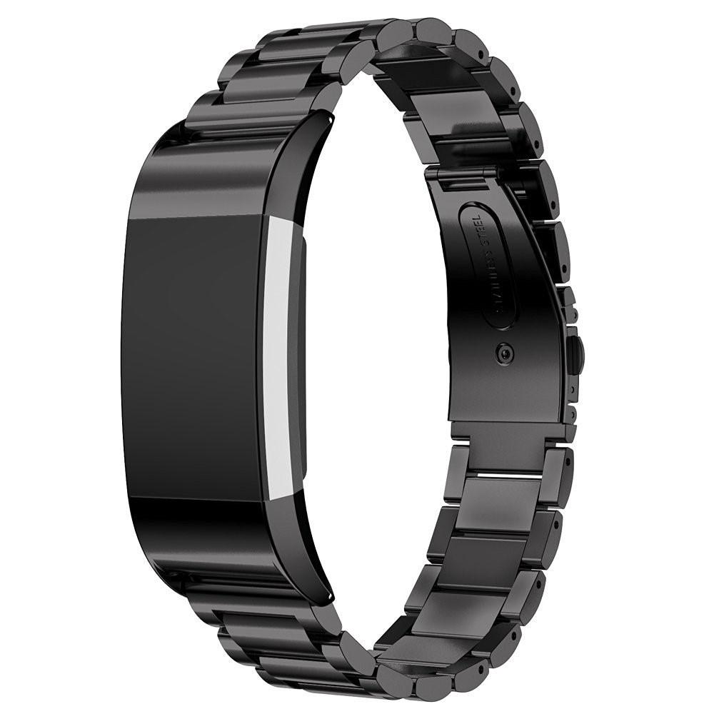 Fitbit Charge 2 Stilrent länkarmband i metall, Svart