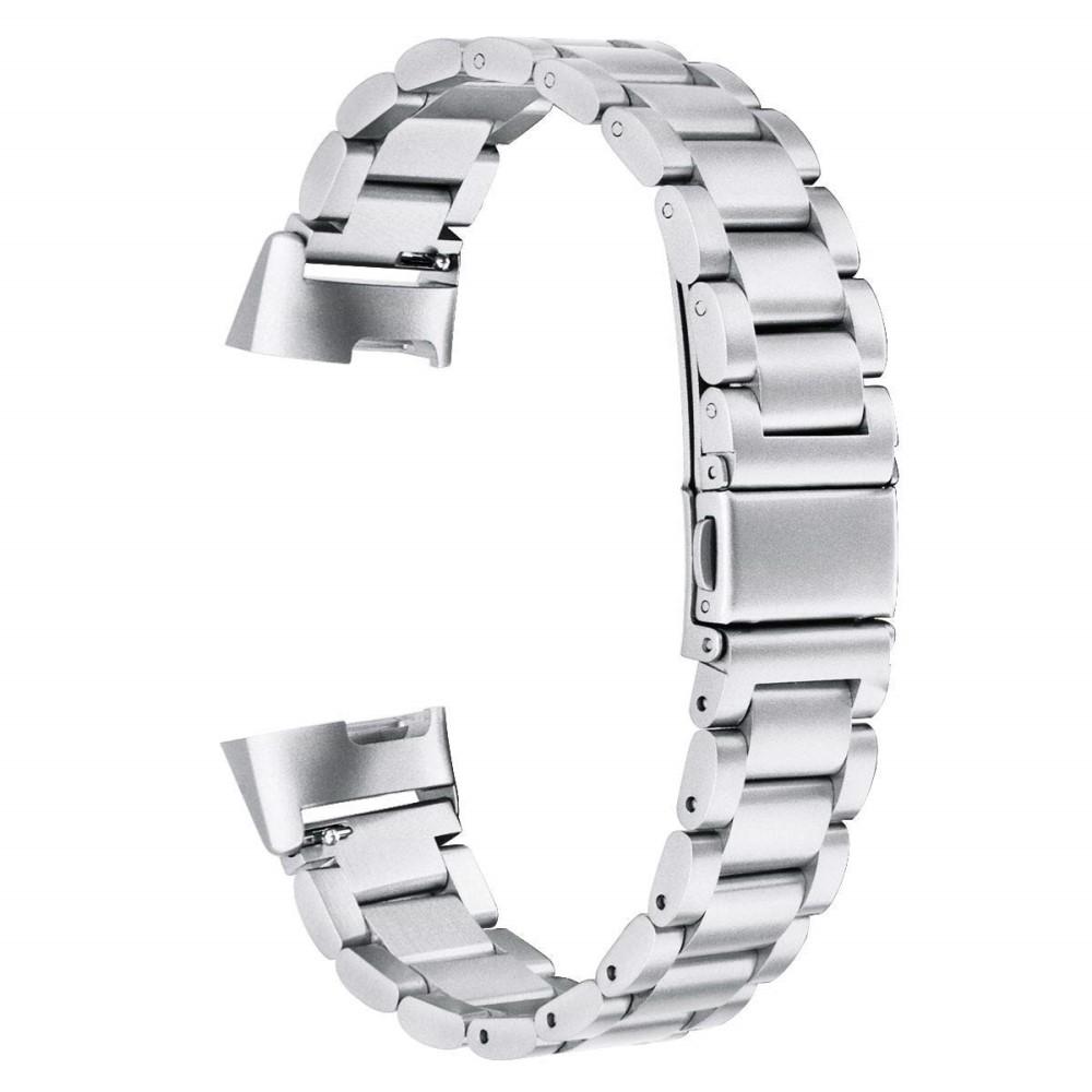 Fitbit Charge 3/4 Stilrent länkarmband i metall, silver