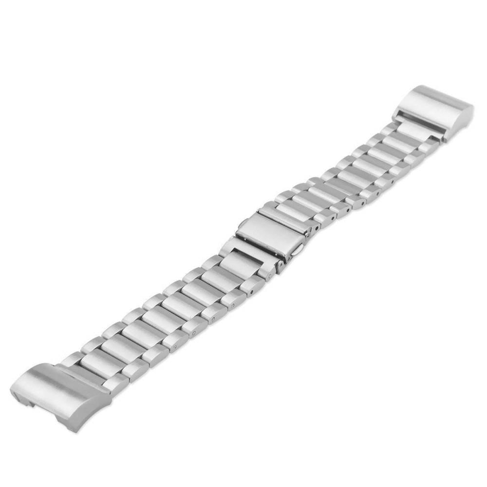 Fitbit Charge 3/4 Stilrent länkarmband i metall, silver