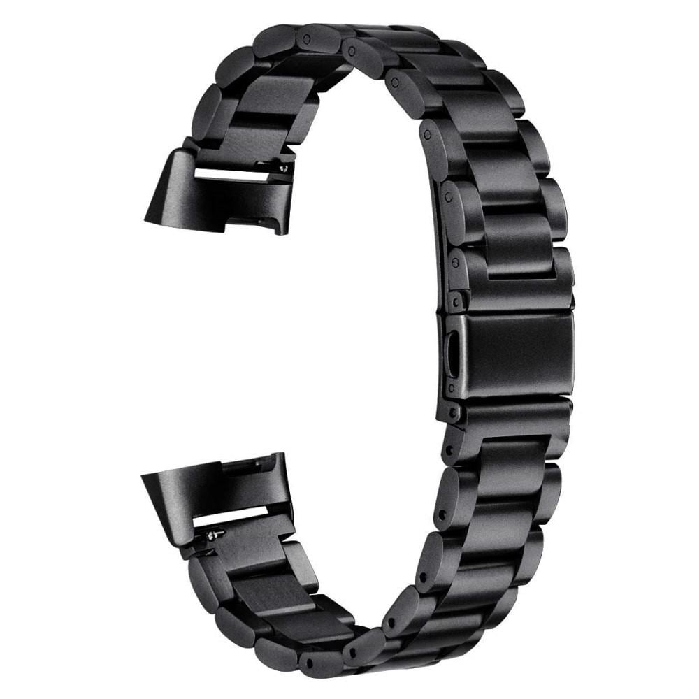 Fitbit Charge 3/Charge 4 Stilrent länkarmband i metall, Svart
