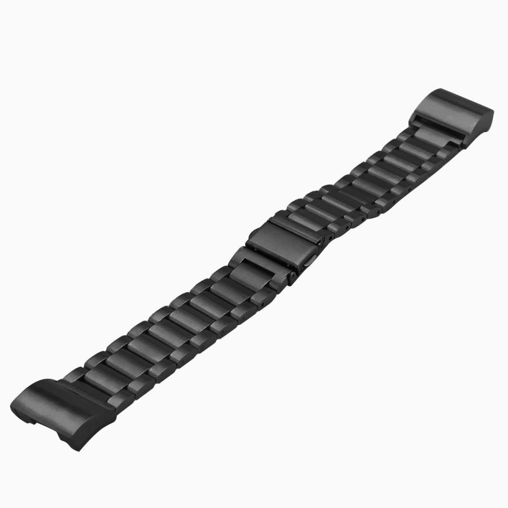 Fitbit Charge 3/4 Stilrent länkarmband i metall, svart